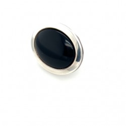Srebrny pierścionek z czarnym onyksem