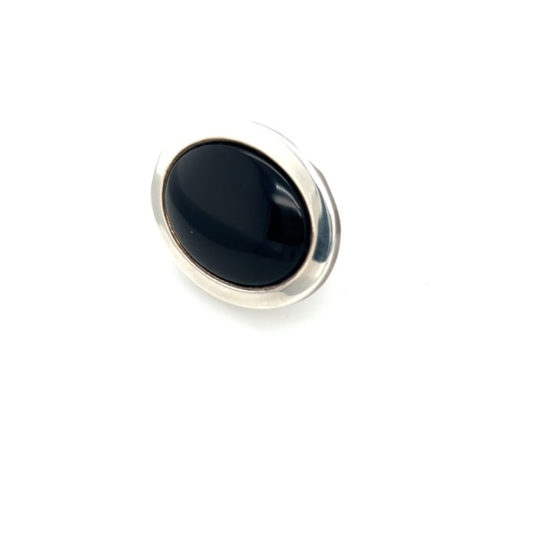 Srebrny pierścionek z czarnym onyksem