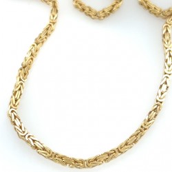Złoty łańcuszek - 60 cm - królewski - bizantyjski